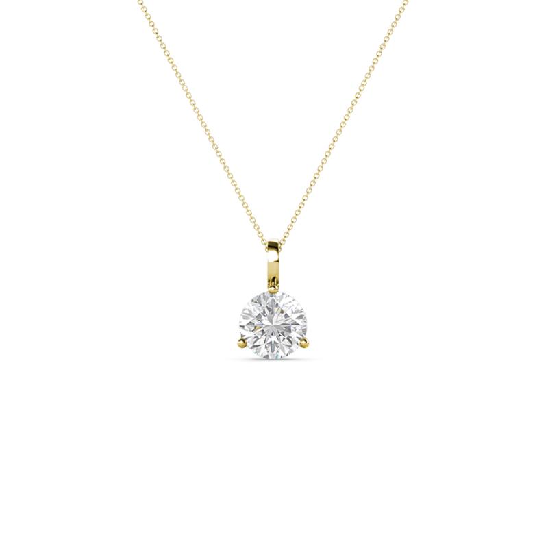 Sheryl 4.00 mm White Sapphire Solitaire Pendant 