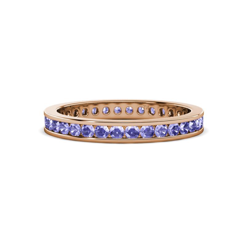 Celina 2.00 mm Round Tanzanite Eternity Band 