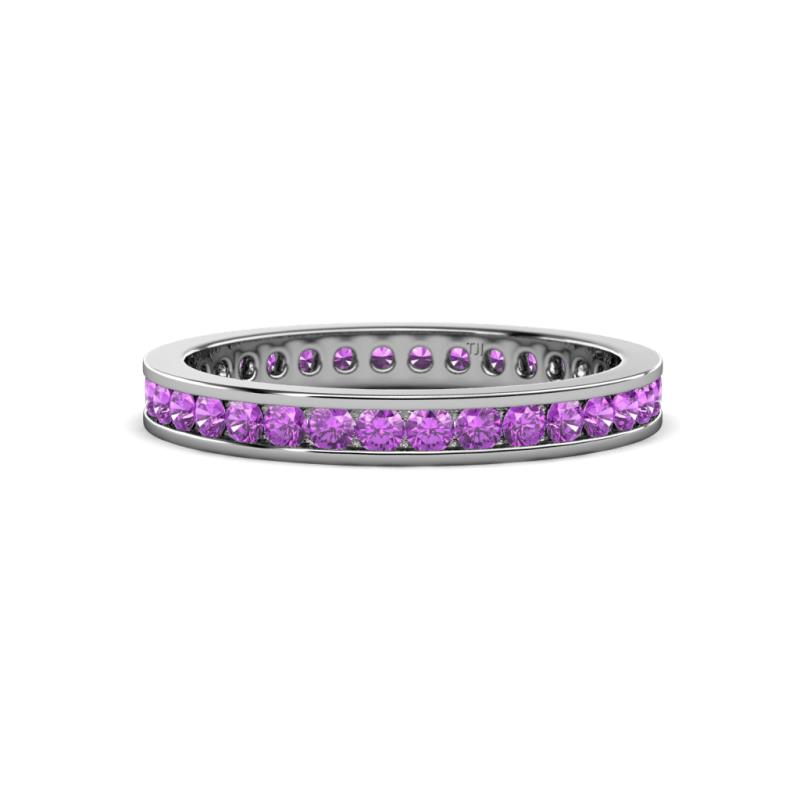 Celina 2.00 mm Round Amethyst Eternity Band 