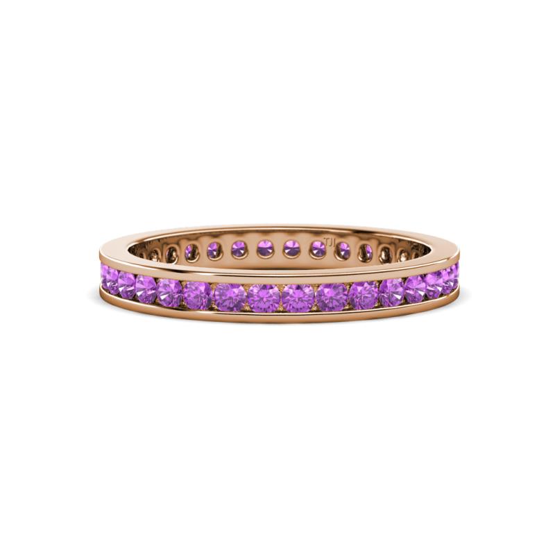 Celina 2.00 mm Round Amethyst Eternity Band 