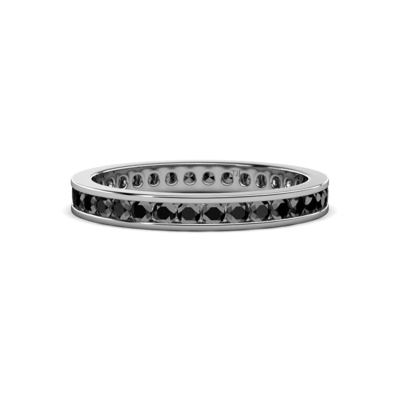 Celina 2.00 mm Round Black Diamond Eternity Band 