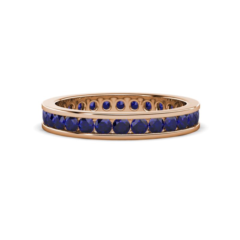 Celina 2.40 mm Round Blue Sapphire Eternity Band 