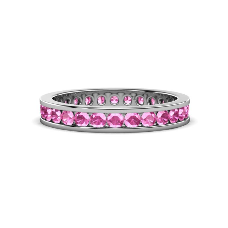 Celina 2.40 mm Round Pink Sapphire Eternity Band 
