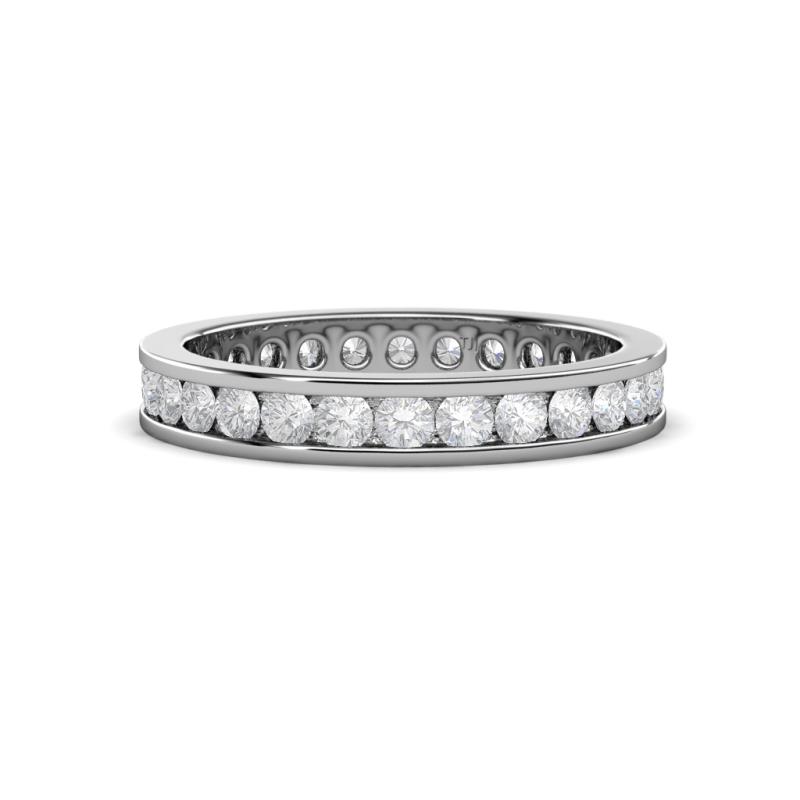 Celina 2.40 mm Round White Sapphire Eternity Band 