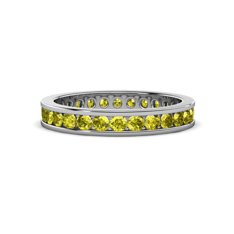 Celina 2.40 mm Round Yellow Diamond Eternity Band 