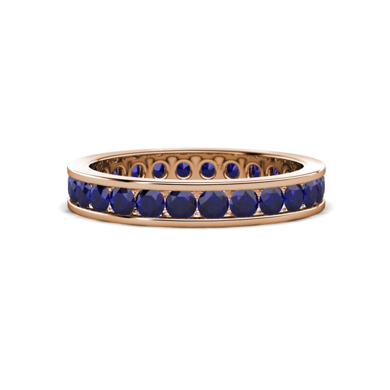 Celina 2.70 mm Round Blue Sapphire Eternity Band 
