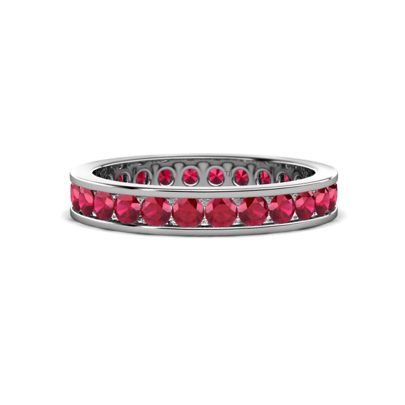Celina 2.70 mm Round Ruby Eternity Band 