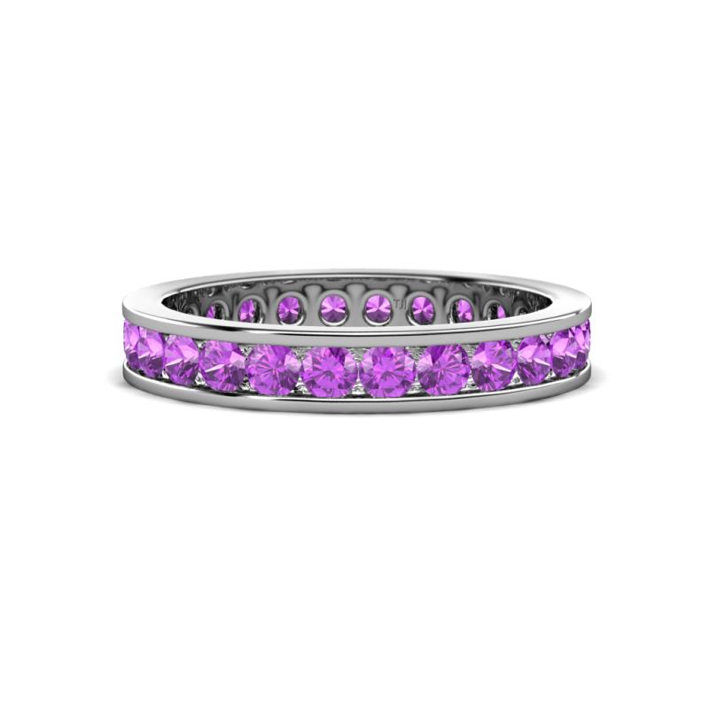 Celina 2.70 mm Round Amethyst Eternity Band 