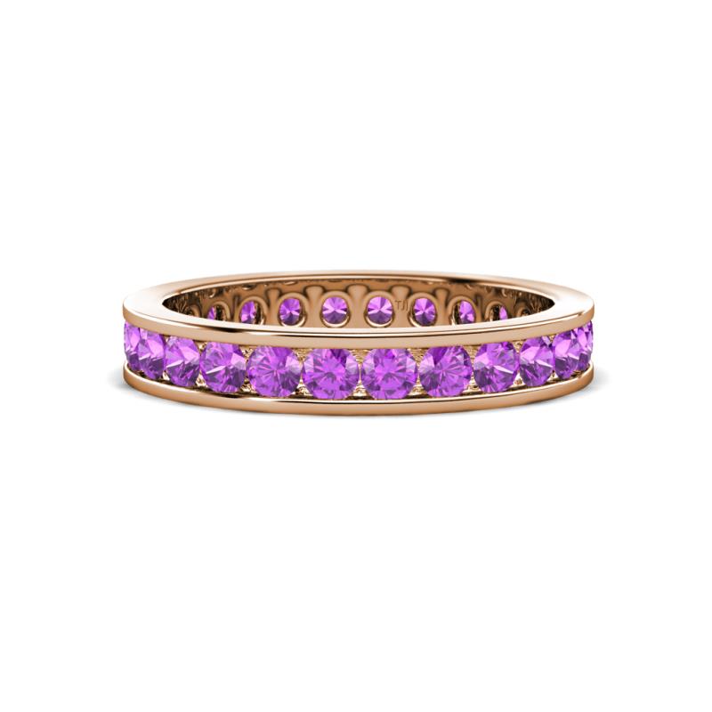 Celina 2.70 mm Round Amethyst Eternity Band 