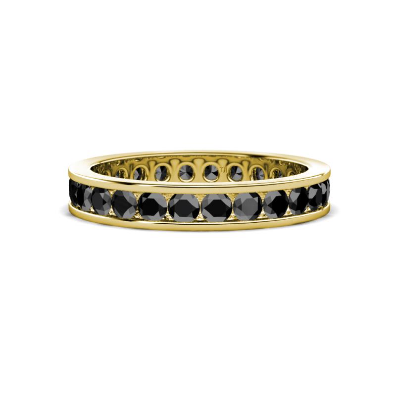 Celina 2.70 mm Round Black Diamond Eternity Band 