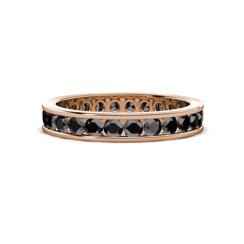 Celina 2.70 mm Round Black Diamond Eternity Band 