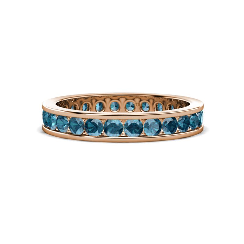 Celina 2.70 mm Round London Blue Topaz Eternity Band 