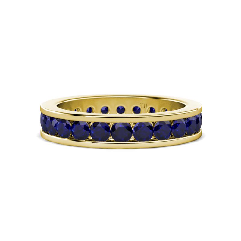 Celina 3.00 mm Round Blue Sapphire Eternity Band 