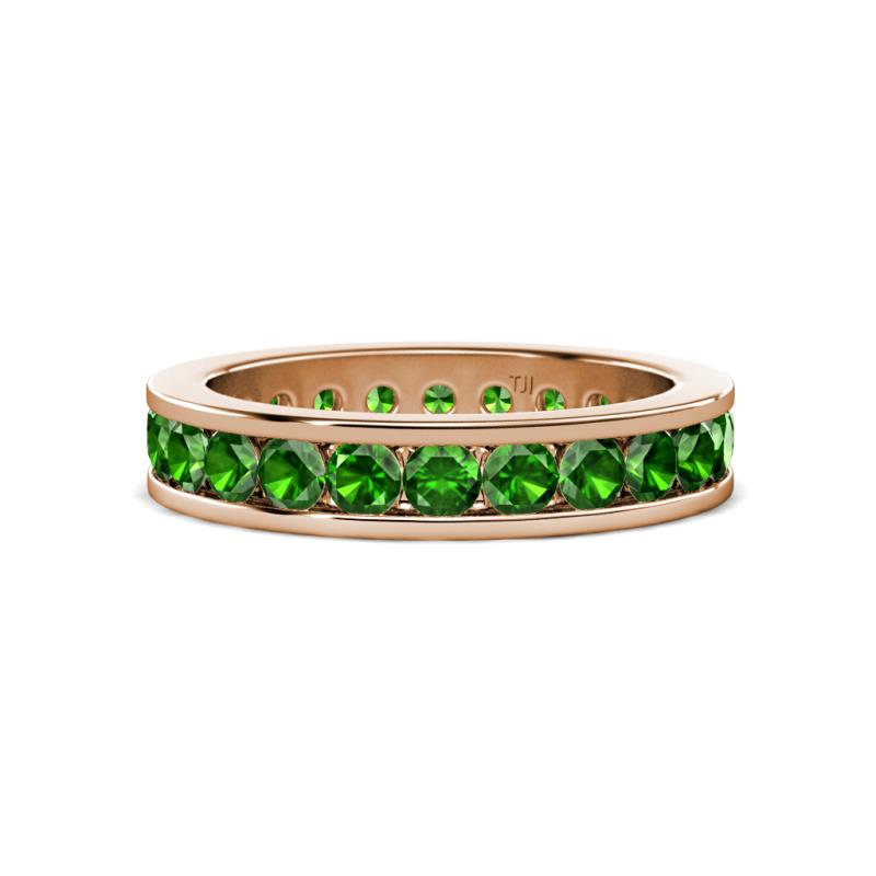 Celina 3.00 mm Round Green Garnet Eternity Band 