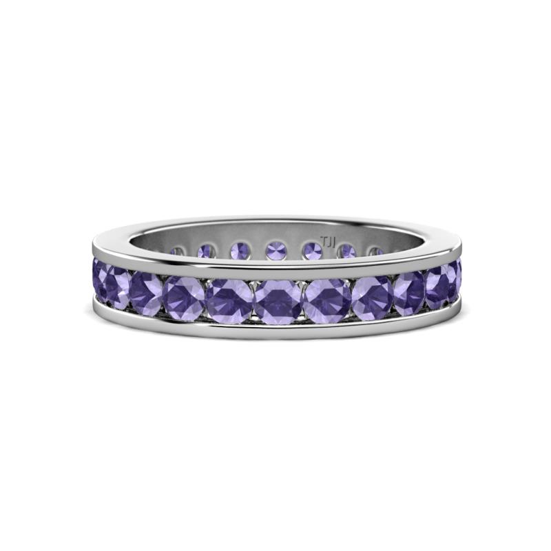 Celina 3.00 mm Round Iolite Eternity Band 