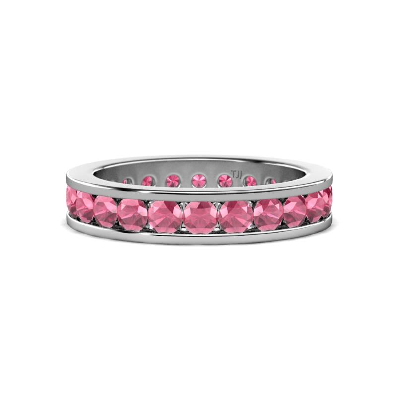 Celina 3.00 mm Round Rhodolite Garnet Eternity Band 