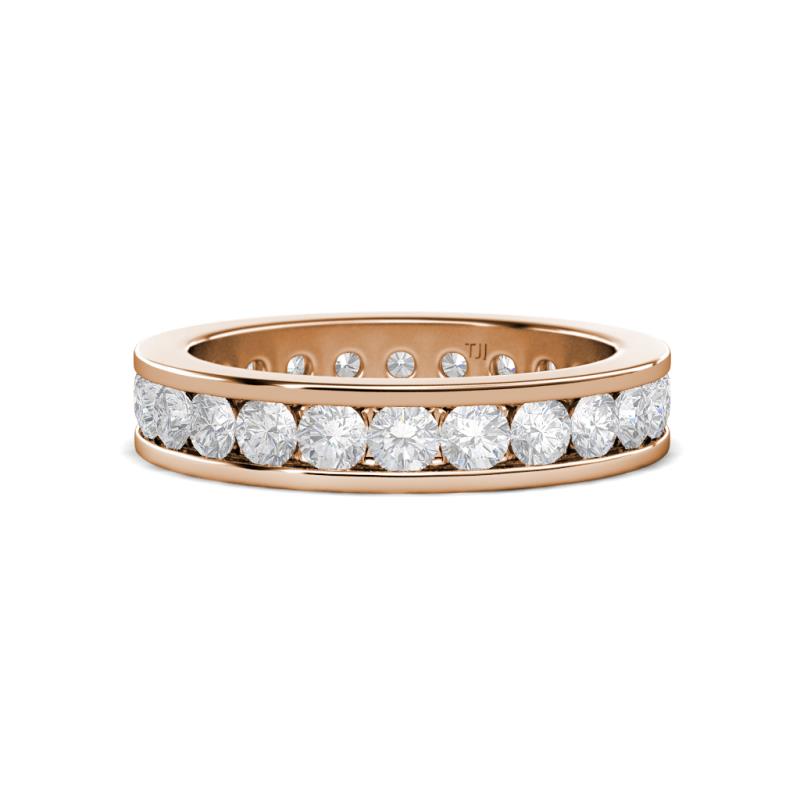 Celina 3.00 mm Round White Sapphire Eternity Band 