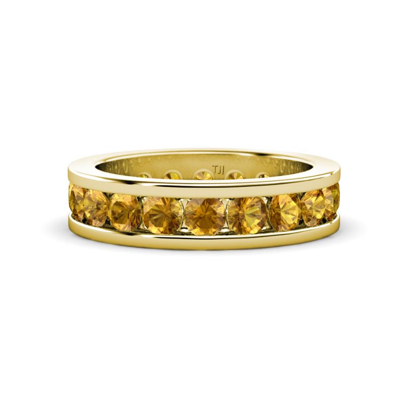 Celina 3.40 mm Round Citrine Eternity Band 