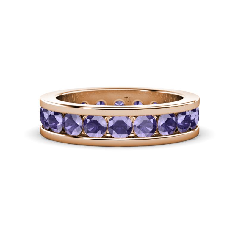 Celina 3.40 mm Round Iolite Eternity Band 
