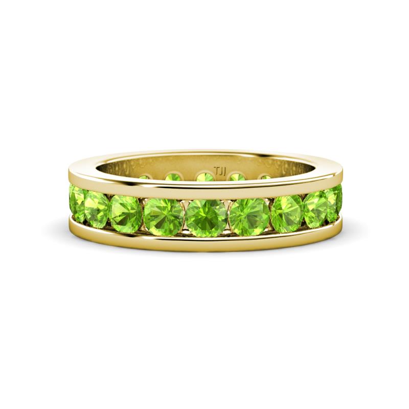 Celina 3.40 mm Round Peridot Eternity Band 