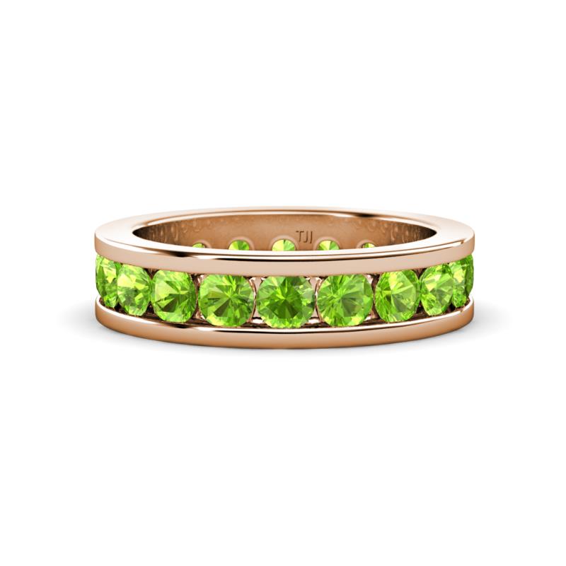 Celina 3.40 mm Round Peridot Eternity Band 