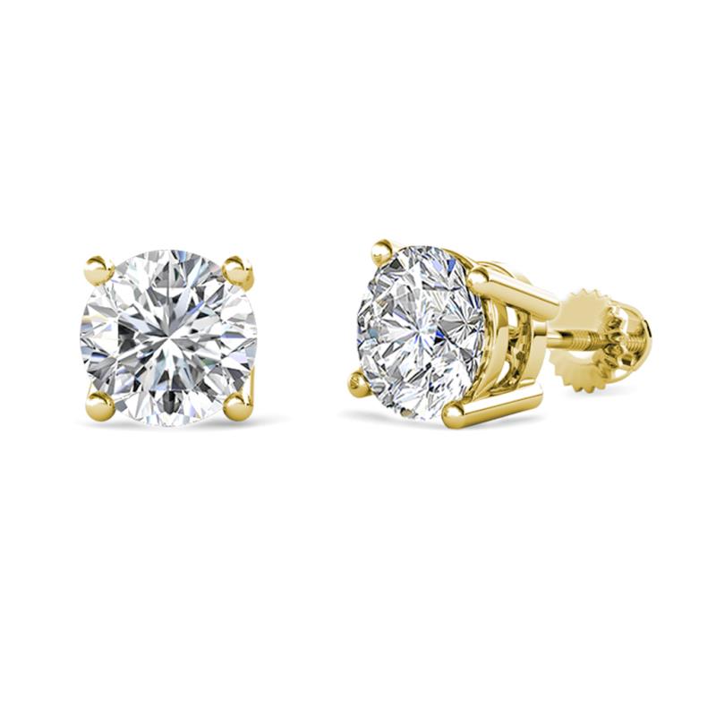 Alina IGI Certified Round Lab Grown Diamond (6.30 mm) Solitaire Stud Earrings 
