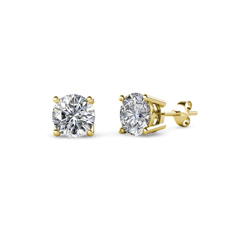 Alina 0.46 ctw Round Lab Grown Diamond (3.80 mm) Solitaire Stud Earrings 