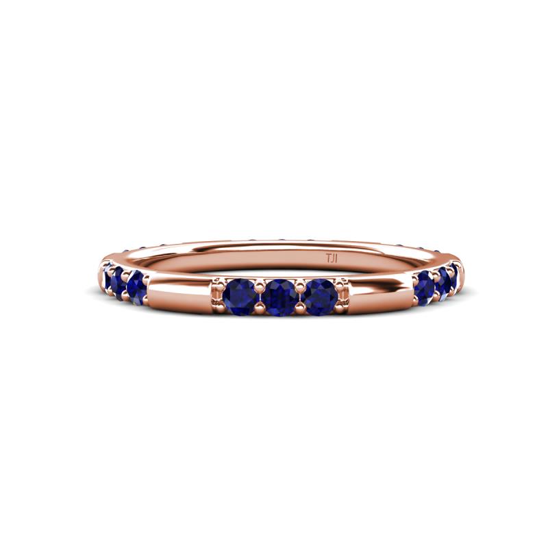 Ilana 0.54 ctw Blue Sapphire Women Stackable Eternity Band 