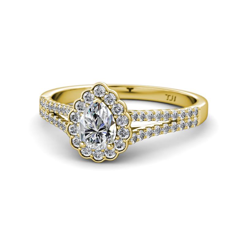 Raisa Desire 0.98 ctw Lab Grown Diamond Halo Engagement Ring 