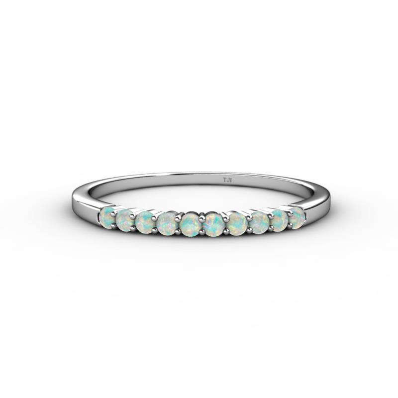 Clara 2.00 mm Opal 10 Stone Wedding Band 