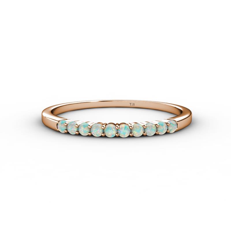 Clara 2.00 mm Opal 10 Stone Wedding Band 