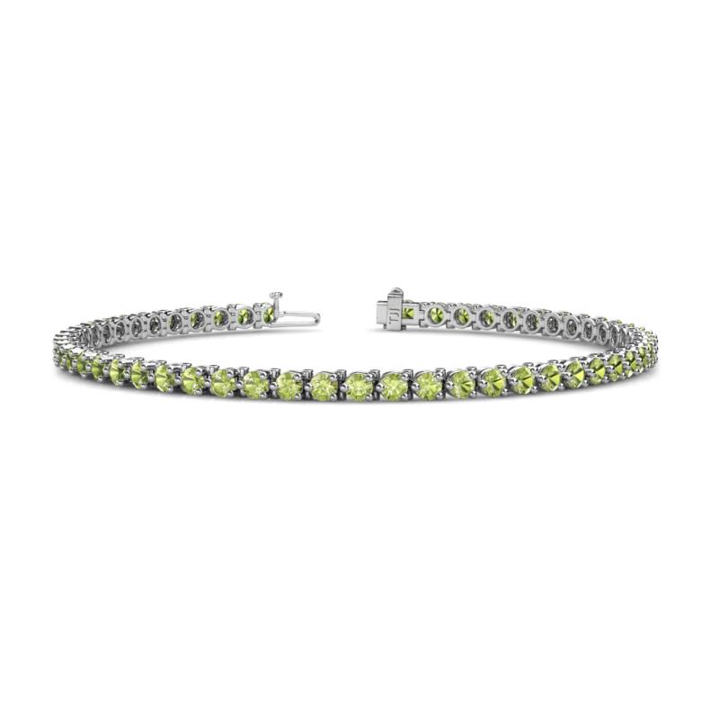 Cliona 2.70 mm Peridot Eternity Tennis Bracelet 