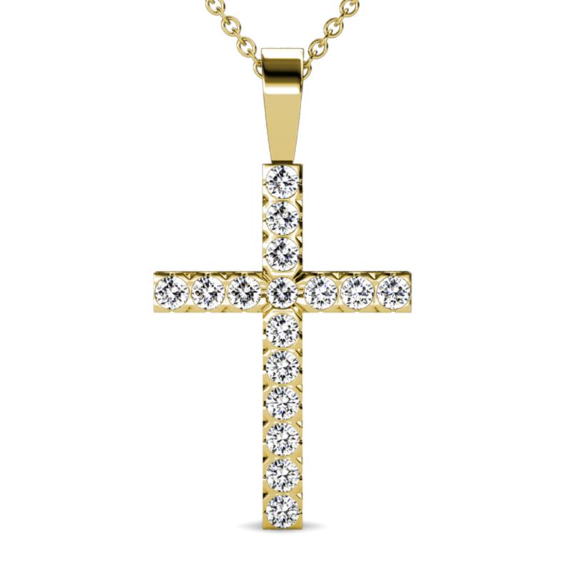 Aja Lab Grown Diamond Cross Pendant 