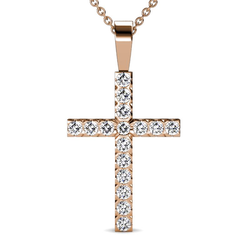 Aja Lab Grown Diamond Cross Pendant 