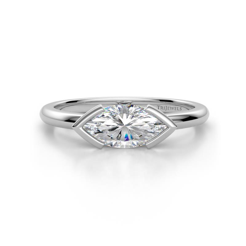Shireen 1.07 ct IGI Certified Marquise Shape Lab Grown Diamond (10 x 5 mm) Women V Prong Solitaire Engagement Ring 