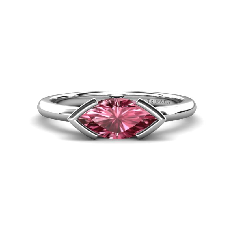 Shireen 1.07 ct Marquise Shape Pink Tourmaline (10 x 5 mm) Women V Prong Solitaire Engagement Ring 