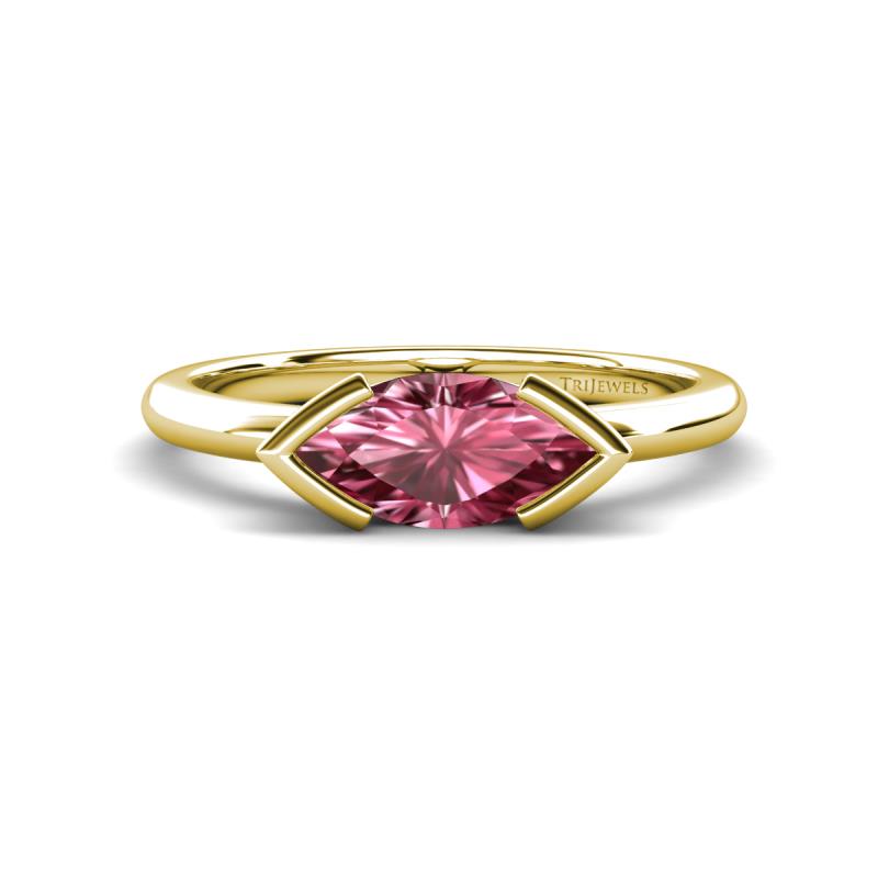 Shireen 1.07 ct Marquise Shape Pink Tourmaline (10 x 5 mm) Women V Prong Solitaire Engagement Ring 