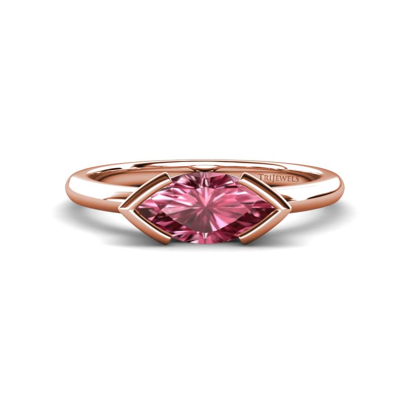 Shireen 1.07 ct Marquise Shape Pink Tourmaline (10 x 5 mm) Women V Prong Solitaire Engagement Ring 