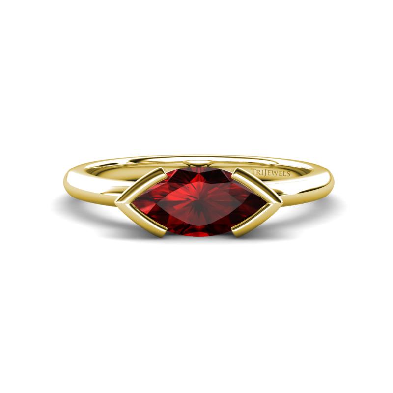 Shireen 1.31 ct Marquise Shape Red Garnet (10 x 5 mm) Women V Prong Solitaire Engagement Ring 