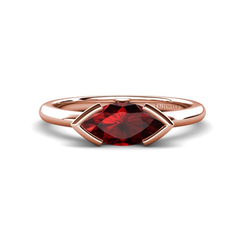 Shireen 1.31 ct Marquise Shape Red Garnet (10 x 5 mm) Women V Prong Solitaire Engagement Ring 
