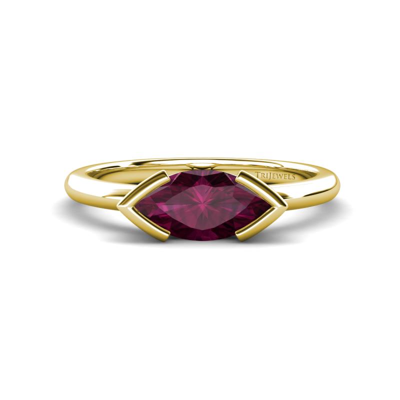 Shireen 1.24 ct Marquise Shape Rhodolite Garnet (10 x 5 mm) Women V Prong Solitaire Engagement Ring 
