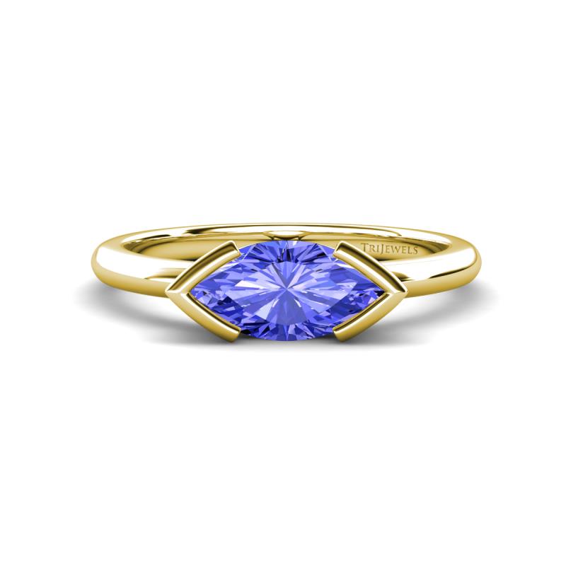 Shireen 1.15 ct Marquise Shape Tanzanite (10 x 5 mm) Women V Prong Solitaire Engagement Ring 