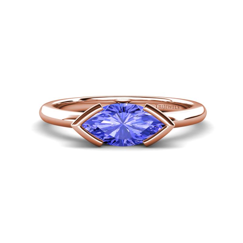 Shireen 1.15 ct Marquise Shape Tanzanite (10 x 5 mm) Women V Prong Solitaire Engagement Ring 