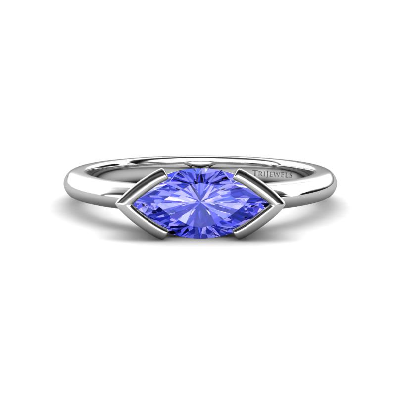Shireen 1.15 ct Marquise Shape Tanzanite (10 x 5 mm) Women V Prong Solitaire Engagement Ring 