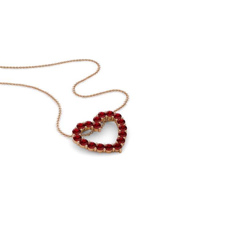 Zayna Ruby Heart Pendant 