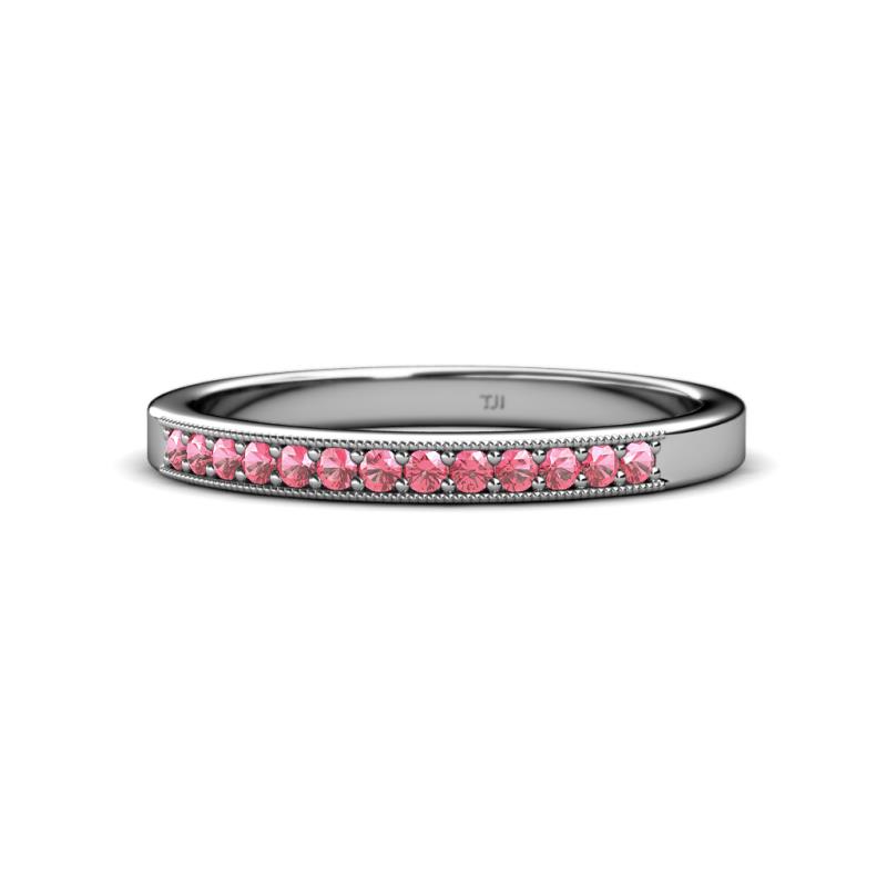 Janice 1.70 mm Pink Tourmaline 13 Stone Wedding Band 