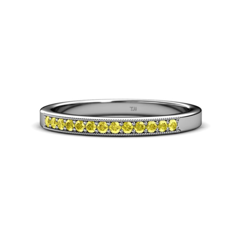 Janice 1.70 mm Yellow Sapphire 13 Stone Wedding Band 