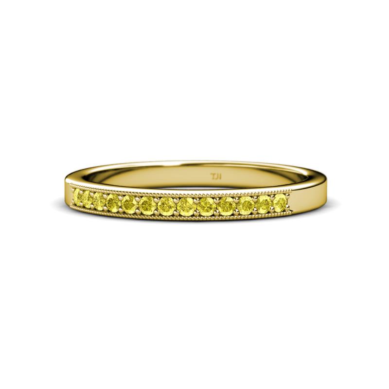 Janice 1.70 mm Yellow Sapphire 13 Stone Wedding Band 