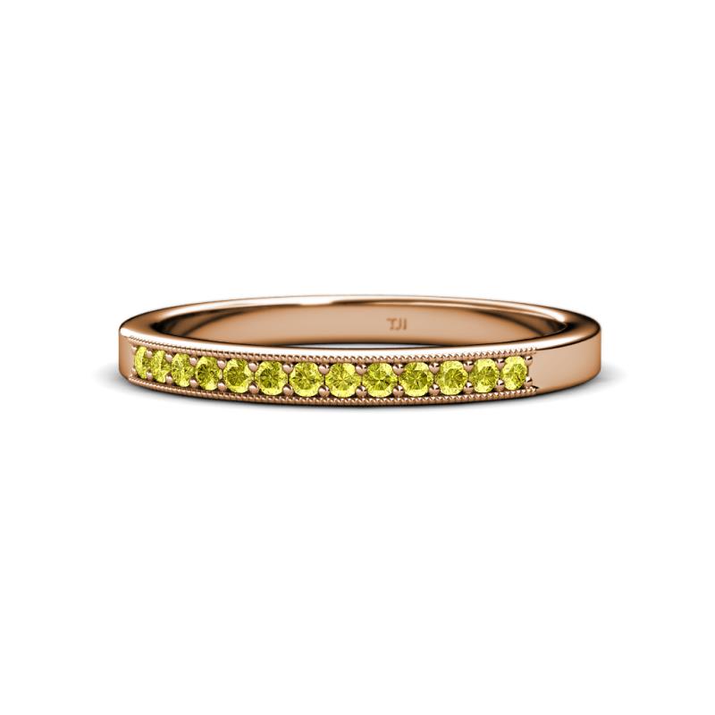 Janice 1.70 mm Yellow Diamond 13 Stone Wedding Band 