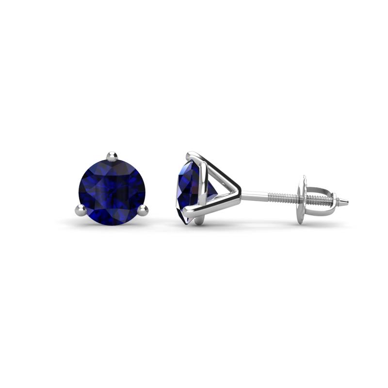 Pema Blue Sapphire (5mm) Solitaire Stud Earrings 